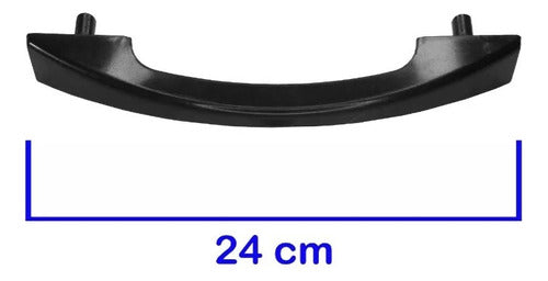 Martiri Curved Black 24 cm Oven Door Handle 1