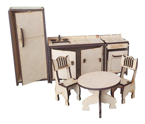 Premium Wooden Dollhouse for Children's Furniture 8