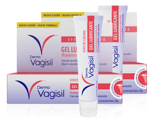 Kit X 2 Geles Lubricante Dermo Vagisil Efecto Cálido 30gr 0