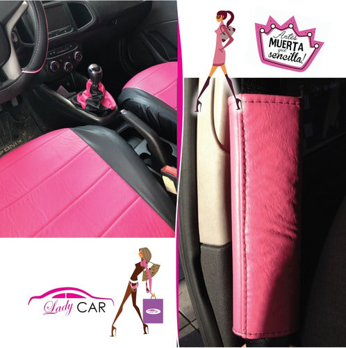 LadyCar Animal Print Steering Wheel Cover Set with Seat Belt and Gear Shift Covers 1