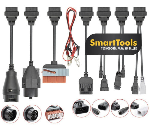 Kit Cables Adaptadores Obd2 Scanner Automotor 1