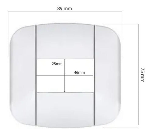 Taad Pack X10 Tapa Bastidor Con Tornillos Mignon Blanco 0