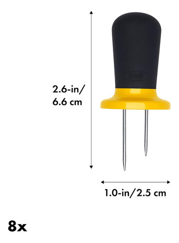 OXO Conjunto De 8 Piezas Para Sostener Mazorcas De Maíz 1