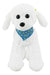 Cachorro Branco Poodle Bandana 30cm - Pelúcia 1