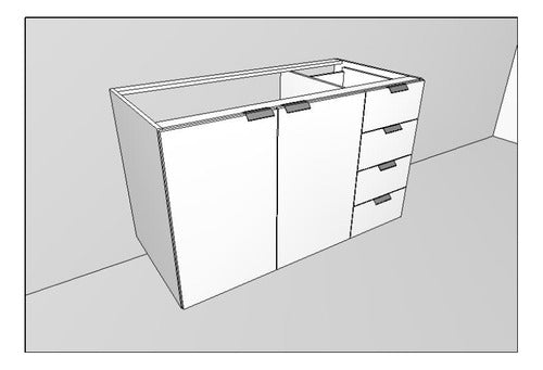 Projeto Gabinete Cozinha Completo Padrão + Plano De Corte 0