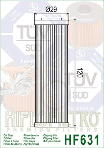 Filtro Aceite Beta 390 Rr Rs End. 4t Hf631 Hiflofiltro Ryd 1