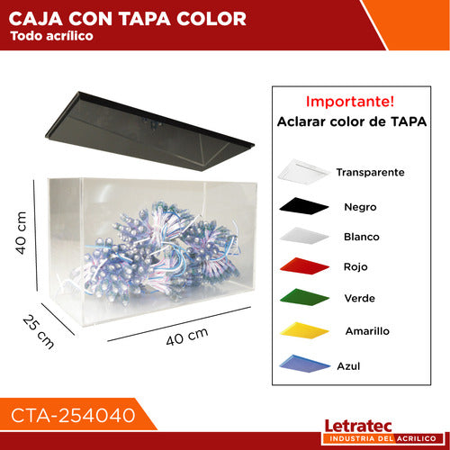 LETATEC Acrylic Box with Lid, Display Case/Container CTA-254040 1