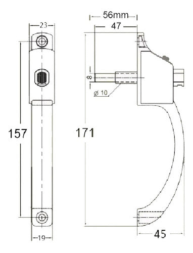 D10 Sliding Window Security Lock in White 2