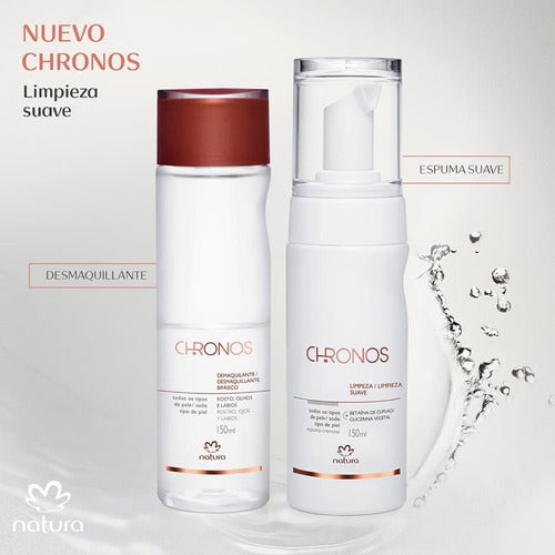 Natura Kit Espuma Limpieza Facial + Desm Bifasico Chronos 0