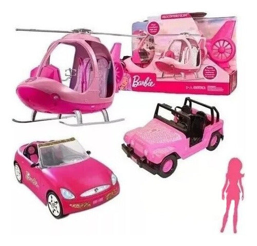 Miniplay Barbie Auto Helicopter Jeep Originals and Surprise Doll 0