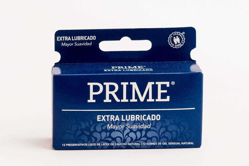 Prime Extra Lubricated Condoms Pack of 6 Units (12 per Pack) 0