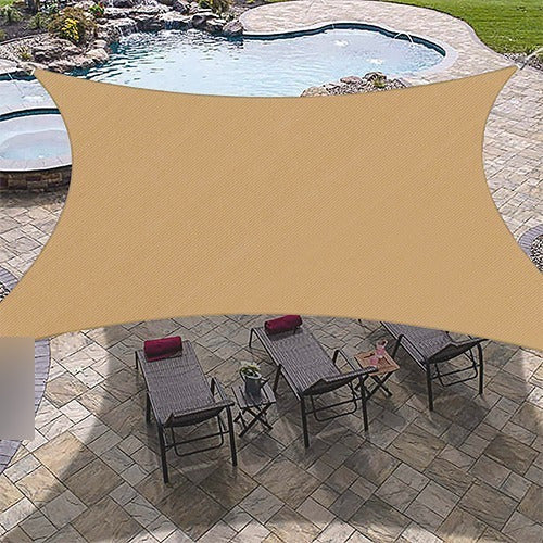 Media Sombra Toldo Vela Rectangular Beige 98% 3m X 4m 5