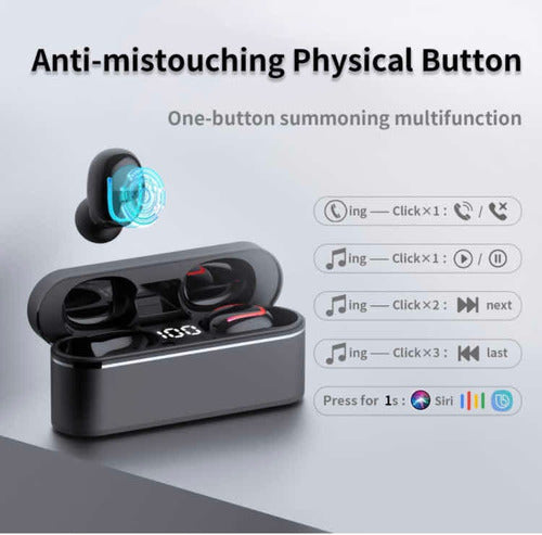 MOZC Wireless Bluetooth 5.1 True Wireless Earbuds with Mic 1