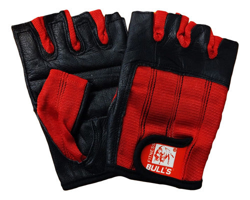 Bull's Fitness Gloves 17058 Weightlifting Leather Piqué Gym 4