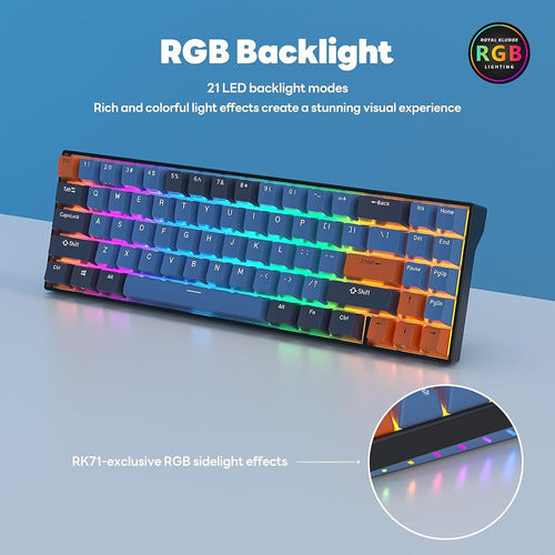 Teclado Mecánico Inalámbrico Rk Royal Kludge Rk71 - 70% Tecl 3