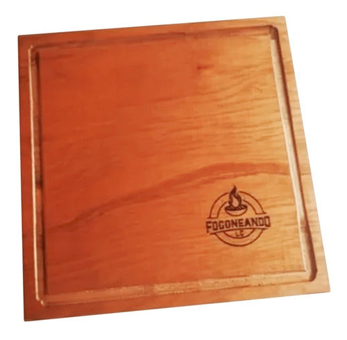 Maderas Artesanales al Pasar Wooden Serving Board 28x28cm Asado Grill Free Laser Engraving 0