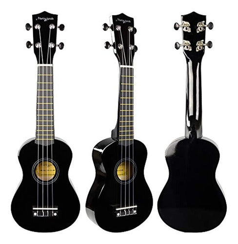 Martin Smith UK-222-BK Ukulele Soprano, Black 1