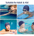 Wholelovein 2pcs Fabric Swim Caps for Men, Women, and Children 2