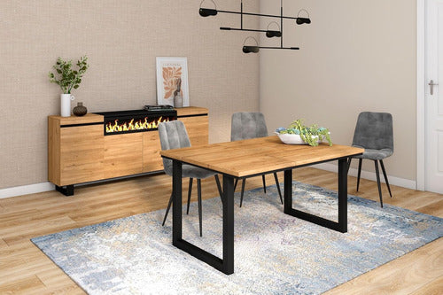 M3DGRUPOLATINA Industrial Style Fixed Dining Table 120x80x75 1