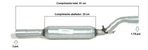 Tubo Escapamento Intermediário Voyage G5 1.0 8v 2009 A 2012 1