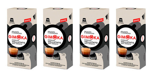 Gimoka Pack of 40 Compatible Capsules for Nespresso Vellutato 0