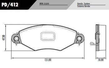 Brake Pads Set for Renault Kangoo 02/07 1