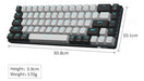 Teclado Videojuegos Compacto De 68 Teclas Pc Mac Gris-negro 6