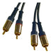 Reinforced 5m Stereo Audio Cable 2 RCA to 2 RCA Braided Copper OFC 0