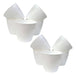 Matri Round Pots N°18 White Pack of 10 1