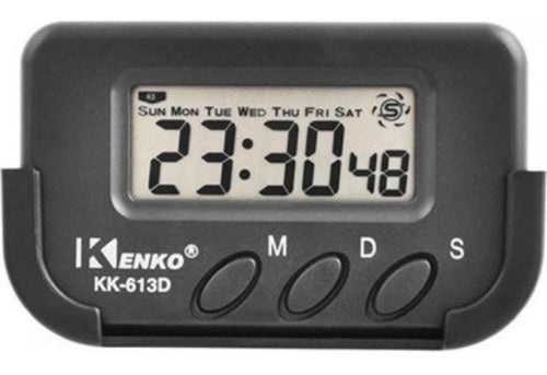 Reloj Digital Kenko Autoadhesivo Tablero Auto Cronometro 0