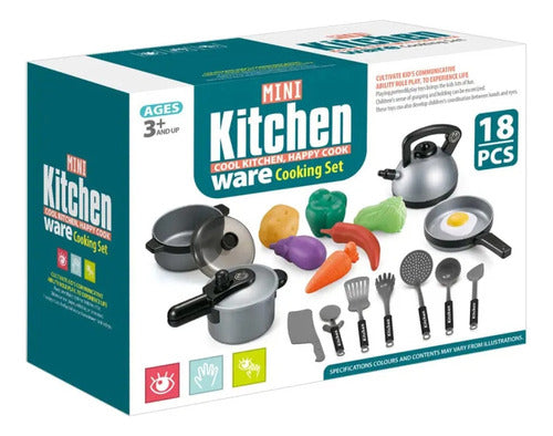 Set Juego De Cocina Clásico Con 18 Piezas Niño +3 Años 4