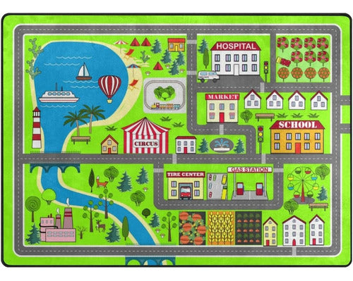 Nordic Reversible Baby Playmat with Antishock Protection 180x120cm 28