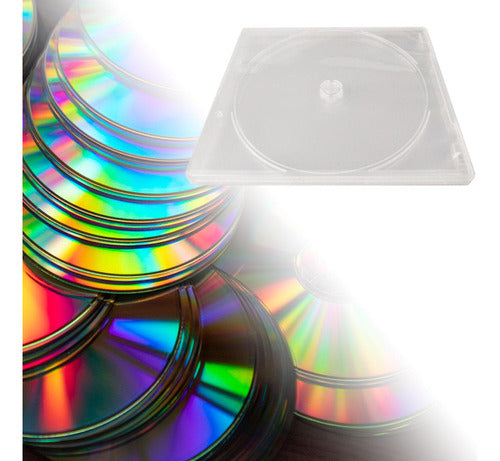 10x Capas Transparentes Para Cd, Capas Padrão Para Dvd, 4