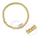 Men Women Gold Plated Surgical Steel Link Bracelet 0.5cm 0