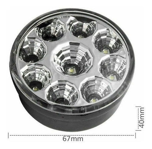 Par Faro X2 Led 9 Led Faro Aux Led Auto,moto,utv,4x4 7