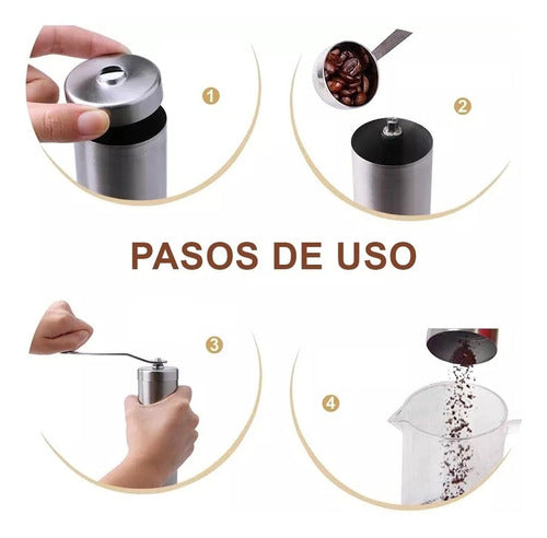 Stainless Steel Manual Coffee Grinder with Ceramic Mill 3