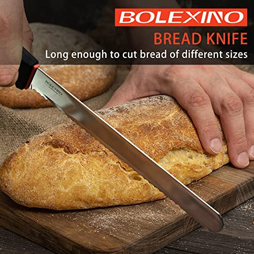 Bolexino Serrated Bread Knife with Sheath - Stainless Steel 1