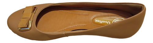 Usaflex Brown Genuine Leather Flats for Women Size 38 0