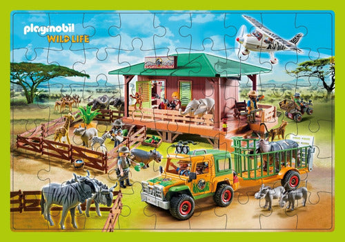 Inkdrop Puzzle 54 Pieces 50 X 35cm Playmobil Wild Life 0