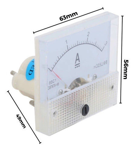 Amperímetro Painel Analógico Dc 3a Pressão E Fluxo Injetoras 4
