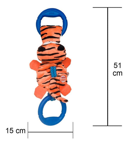 GiGwi Double Handle Tiger Chifle and Rope 5