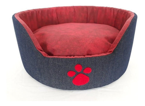 Buenavida para Mascotas Moisés Cuna Cucha Cama Mascota Perro Gato 40cm Jean Color 1