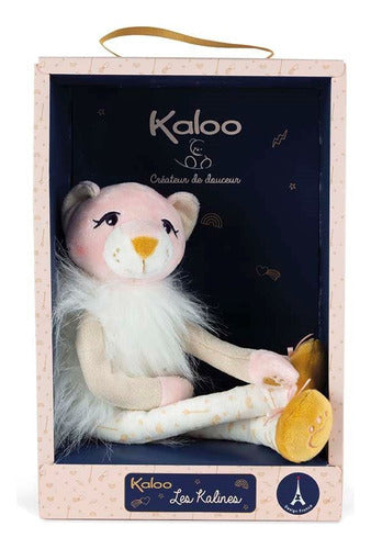 Kaloo Pink and White Plush Panther - 35 cm 1