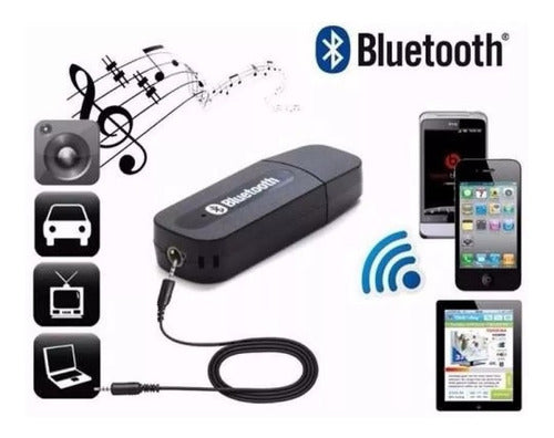 Receptor Audio Bluetooth Aux 3,5mm Musica Auto Stereos 1