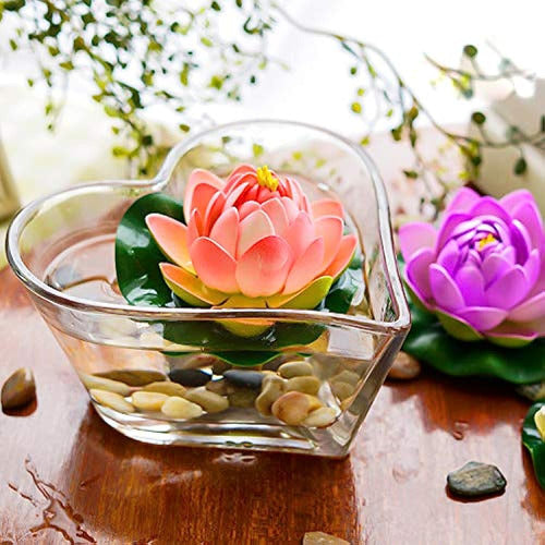 ZAUGONTW Floating Artificial Lotus Flower with Lily Pad 2