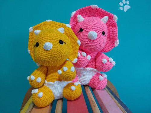 Marugurumi Baby Triceratops Crochet Plush 1