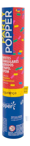 Lança Confete Retangular Colorido Papel Crepom  Festivo 40cm 0