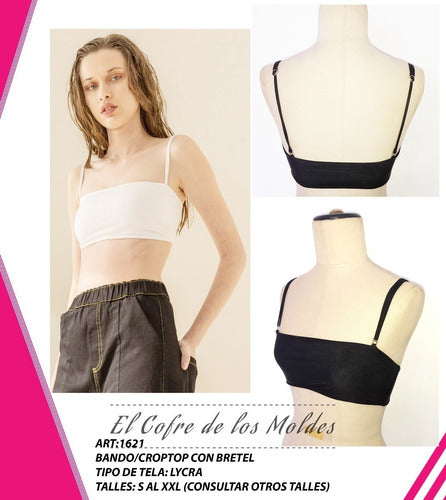 MoldeArte Molde Digital Bandeau - Crop Top C/breteles Talles S A Xxl 1