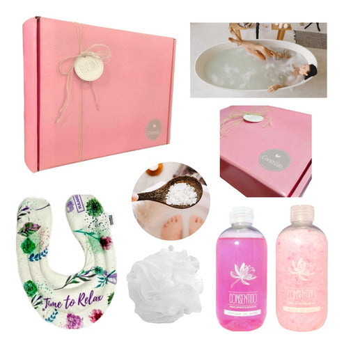 Luxury Spa Gift Set for Women - Rose Aroma Zen Experience | Happy Day - Set Kit Caja Regalo Mujer Spa Rosas Zen Aroma N20 Feliz Día