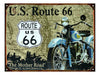 Vintage Retro Route 66 Metal Sign M318 0